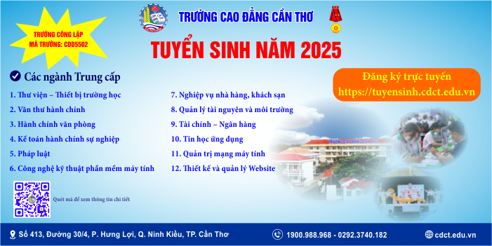 Tuyển sinh các ngành Trung cấp